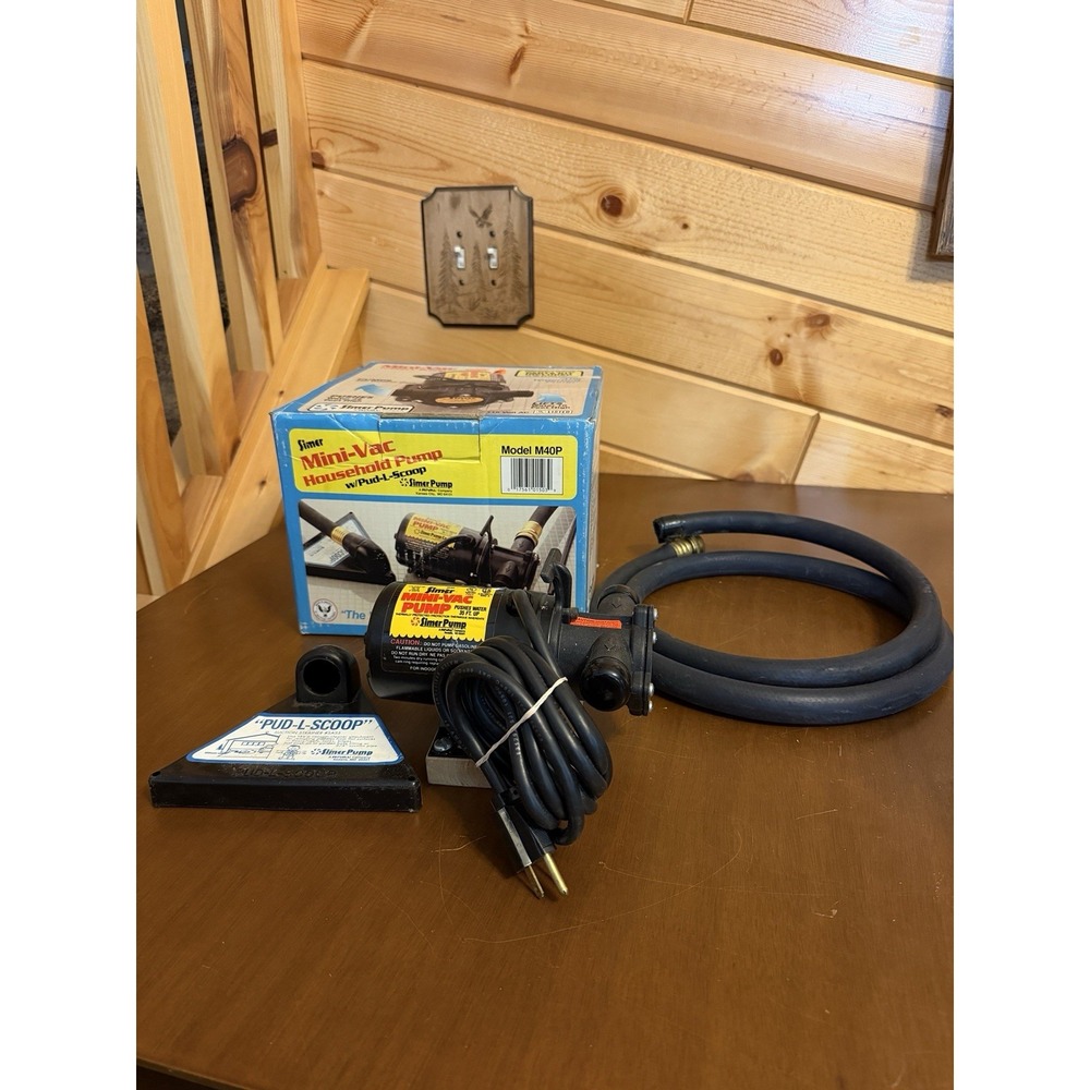 Simer Mini-Vac M40 Portable Utility Pump For Waterbeds And Multi Use